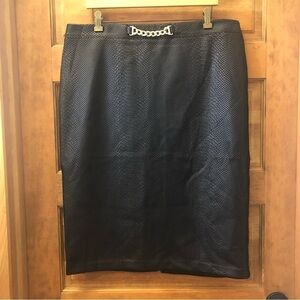 Marc New York/black reptile skirt/ NWT size XL